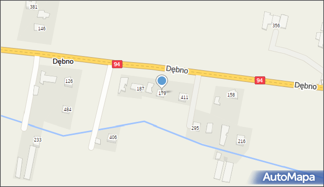 Dębno, Dębno, 179, mapa Dębno