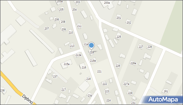 Dębno, Dębno, 219, mapa Dębno