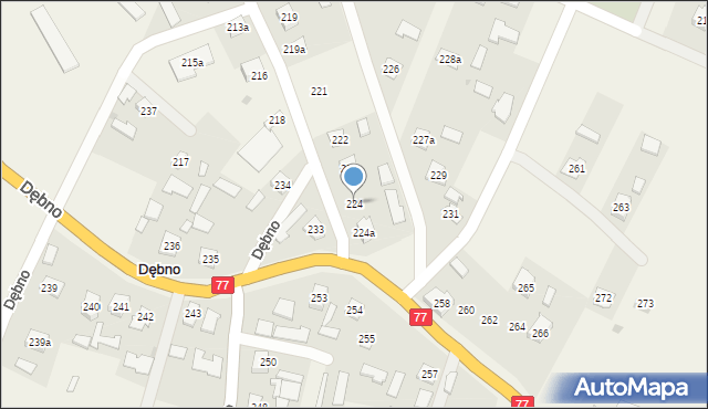 Dębno, Dębno, 224, mapa Dębno