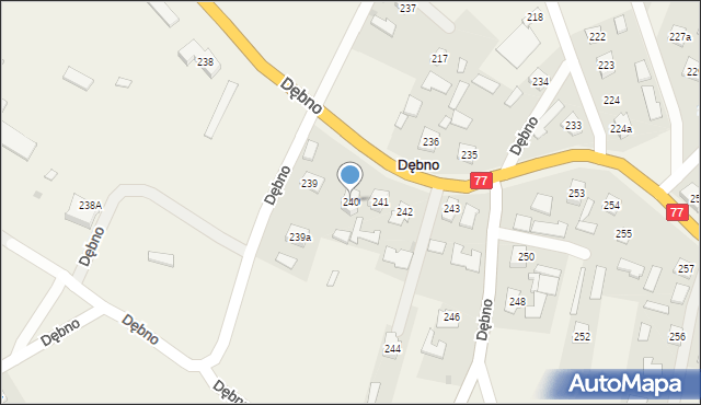 Dębno, Dębno, 240, mapa Dębno