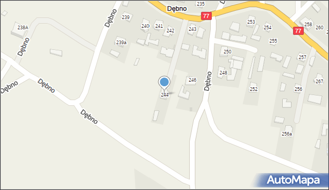 Dębno, Dębno, 244, mapa Dębno