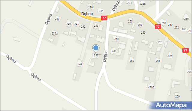 Dębno, Dębno, 246, mapa Dębno