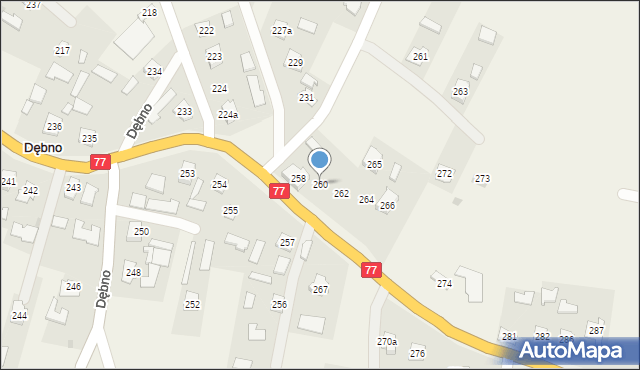 Dębno, Dębno, 260, mapa Dębno