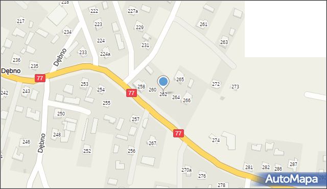 Dębno, Dębno, 262, mapa Dębno