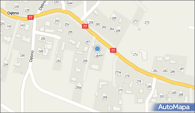 Dębno, Dębno, 267, mapa Dębno