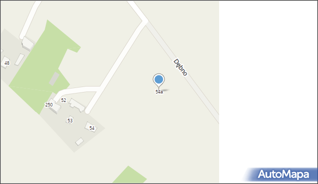 Dębno, Dębno, 54a, mapa Dębno