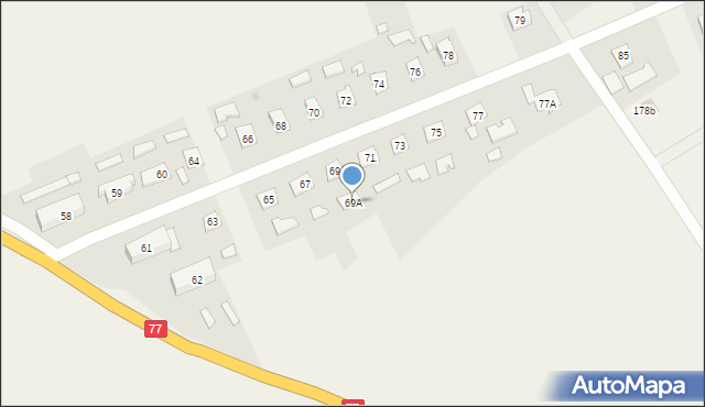 Dębno, Dębno, 69A, mapa Dębno