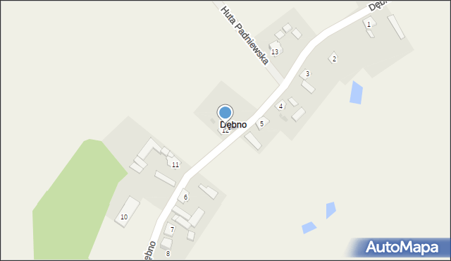 Dębno, Dębno, 12, mapa Dębno