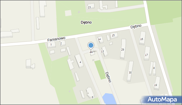 Dębno, Dębno, 4A, mapa Dębno