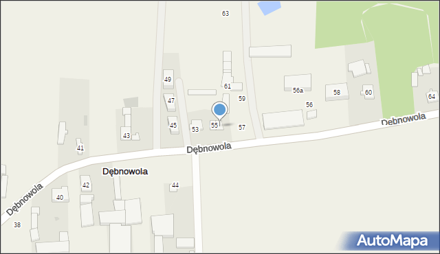 Dębnowola, Dębnowola, 55a, mapa Dębnowola