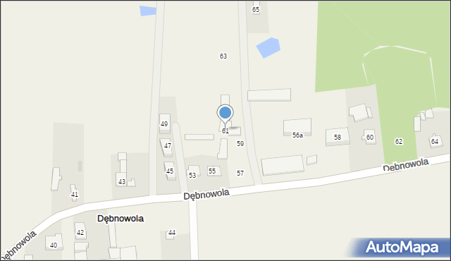 Dębnowola, Dębnowola, 61, mapa Dębnowola