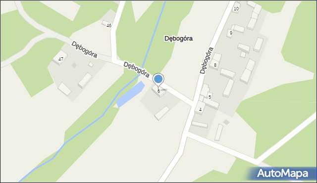 Dębogóra, Dębogóra, 6, mapa Dębogóra