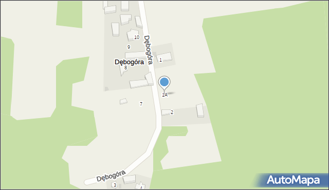 Dębogóra, Dębogóra, 1A, mapa Dębogóra