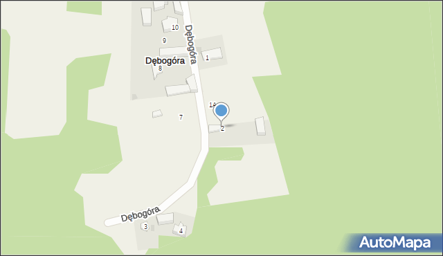 Dębogóra, Dębogóra, 2, mapa Dębogóra