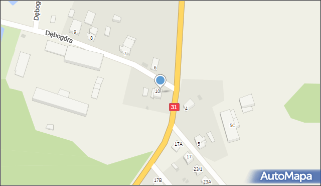 Dębogóra, Dębogóra, 10/2, mapa Dębogóra