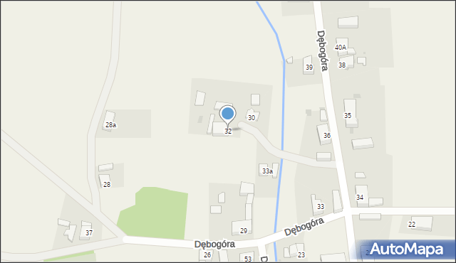 Dębogóra, Dębogóra, 32, mapa Dębogóra