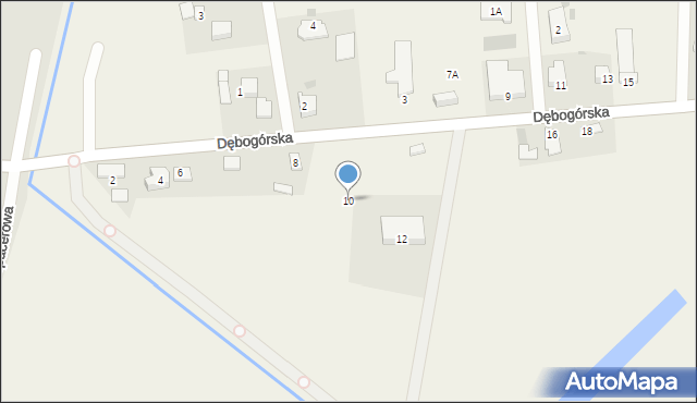 Dębogórze-Wybudowanie, Dębogórska, 10, mapa Dębogórze-Wybudowanie