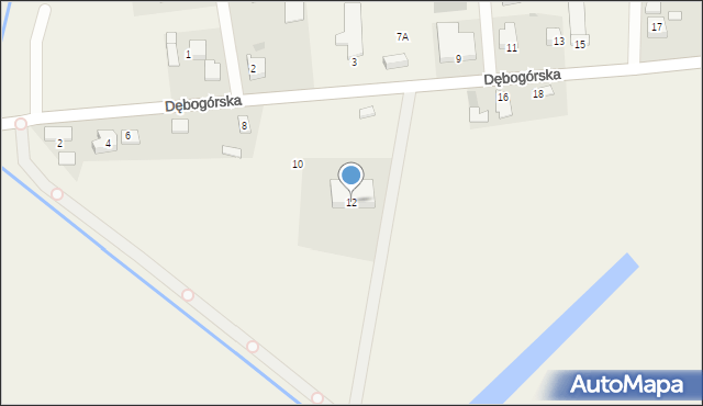 Dębogórze-Wybudowanie, Dębogórska, 12, mapa Dębogórze-Wybudowanie