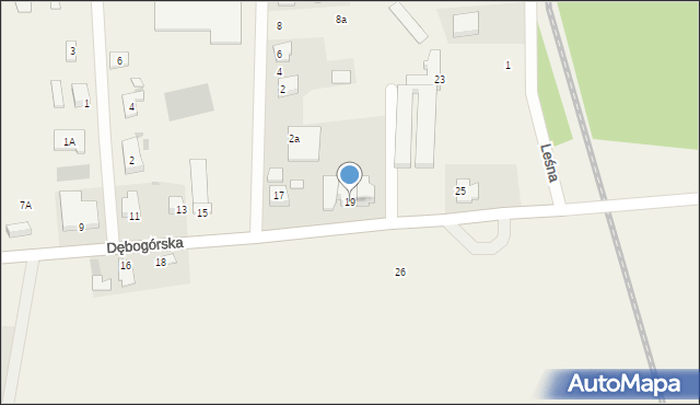 Dębogórze-Wybudowanie, Dębogórska, 19, mapa Dębogórze-Wybudowanie