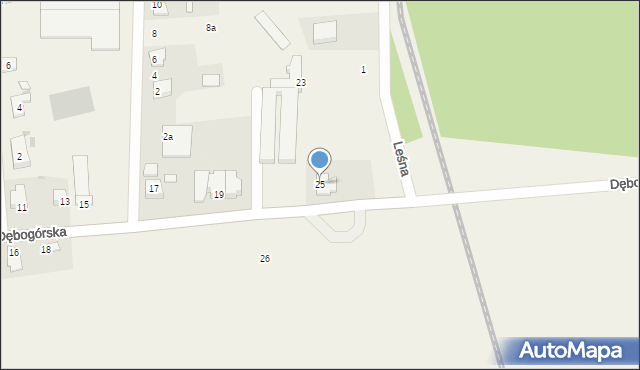 Dębogórze-Wybudowanie, Dębogórska, 25, mapa Dębogórze-Wybudowanie