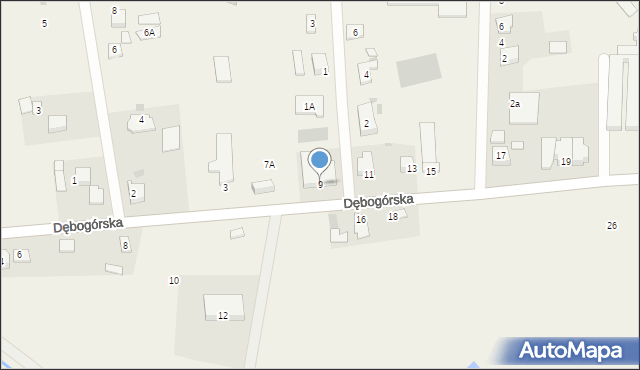 Dębogórze-Wybudowanie, Dębogórska, 9, mapa Dębogórze-Wybudowanie