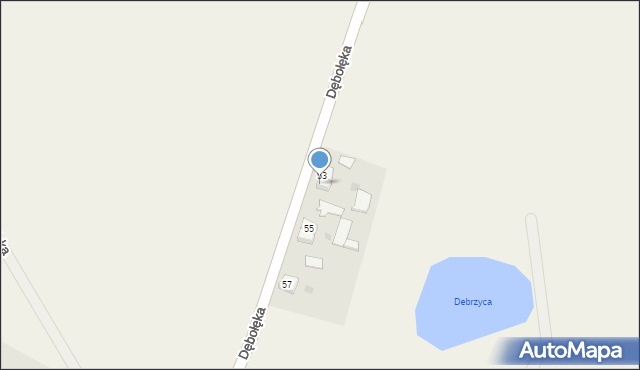 Dębołęka, Dębołęka, 54, mapa Dębołęka