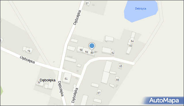 Dębołęka, Dębołęka, 60, mapa Dębołęka