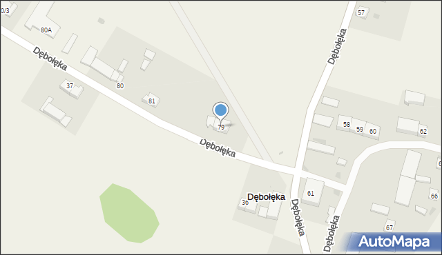 Dębołęka, Dębołęka, 79, mapa Dębołęka