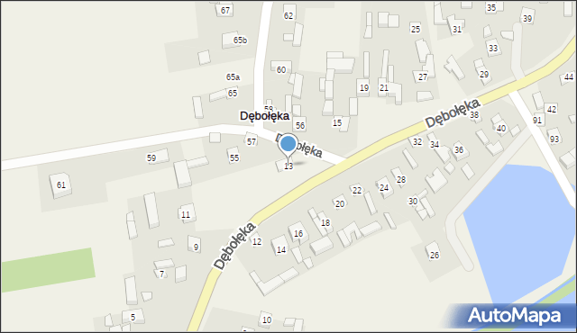 Dębołęka, Dębołęka, 13, mapa Dębołęka