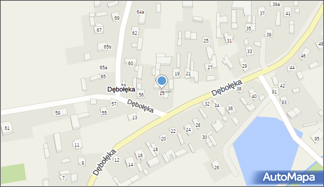 Dębołęka, Dębołęka, 15, mapa Dębołęka