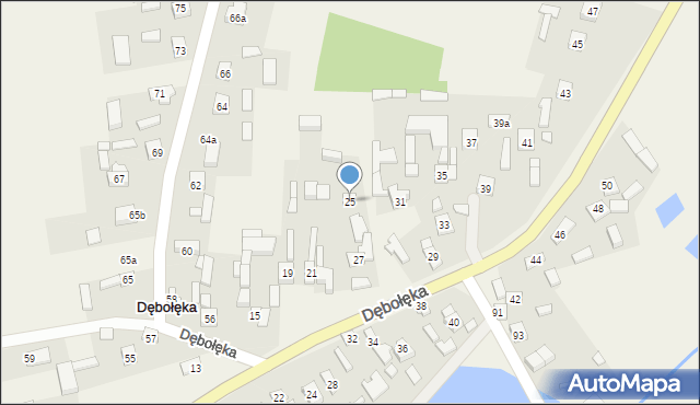 Dębołęka, Dębołęka, 25, mapa Dębołęka