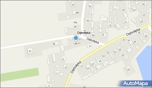 Dębołęka, Dębołęka, 55, mapa Dębołęka