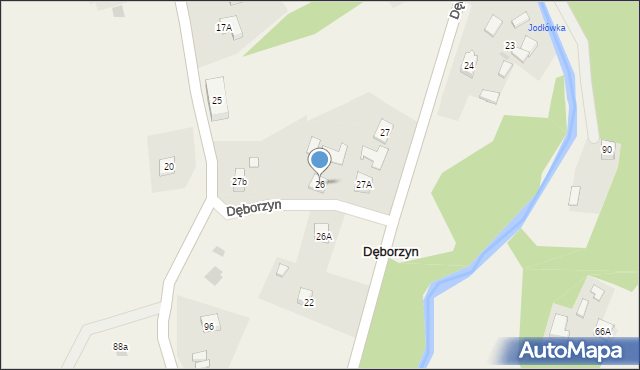 Dęborzyn, Dęborzyn, 26, mapa Dęborzyn