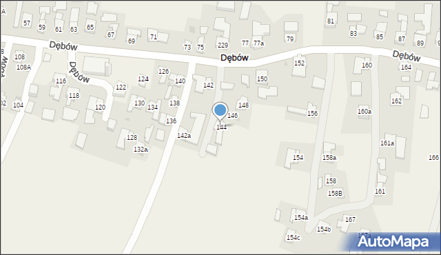 Dębów, Dębów, 144, mapa Dębów