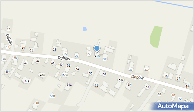 Dębów, Dębów, 41A, mapa Dębów