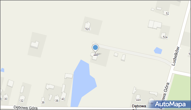 Dębowa Góra, Dębowa Góra, 44D, mapa Dębowa Góra