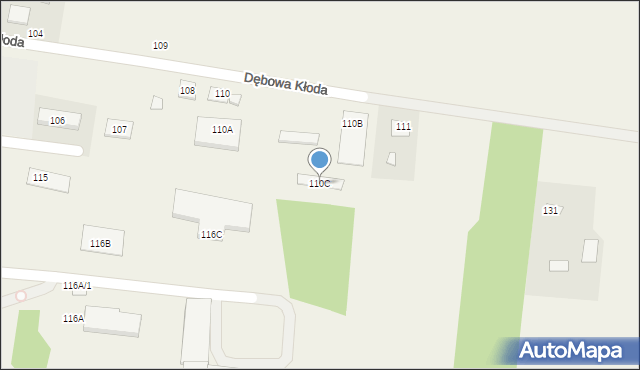 Dębowa Kłoda, Dębowa Kłoda, 110C, mapa Dębowa Kłoda