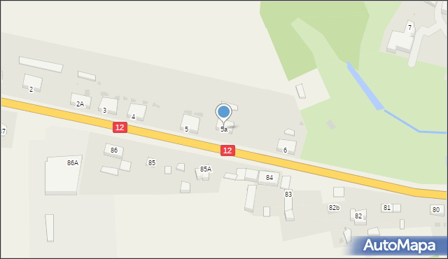 Dębowa Łęka, Dębowa Łęka, 5a, mapa Dębowa Łęka