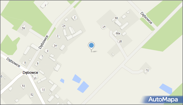 Dębowce, Dębowce, 68b, mapa Dębowce