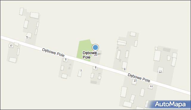 Dębowe Pole, Dębowe Pole, 9A, mapa Dębowe Pole