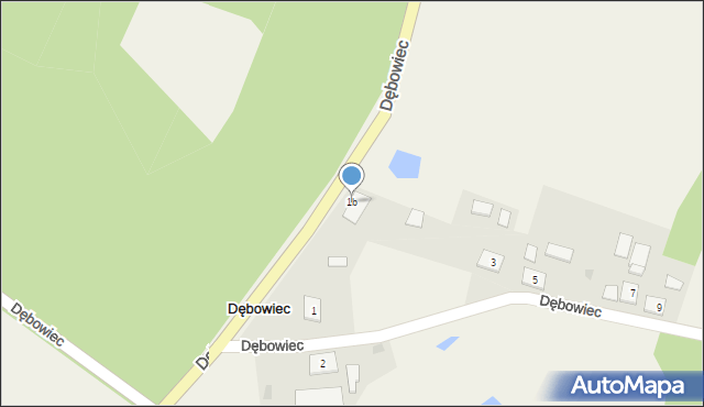 Dębowiec, Dębowiec, 1b, mapa Dębowiec