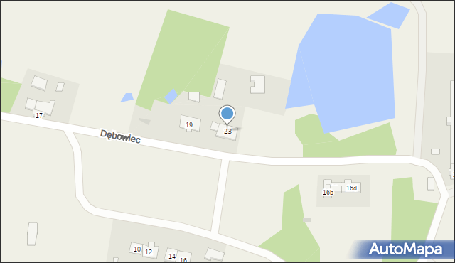 Dębowiec, Dębowiec, 23, mapa Dębowiec