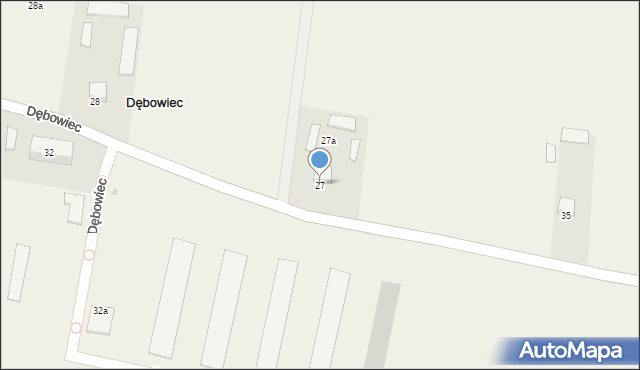 Dębowiec, Dębowiec, 27, mapa Dębowiec