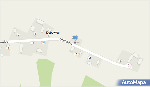 Dębowiec, Dębowiec, 11, mapa Dębowiec