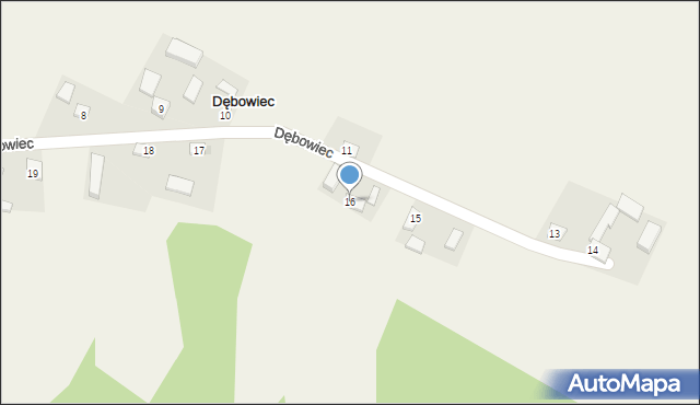 Dębowiec, Dębowiec, 16, mapa Dębowiec