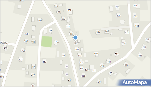 Dębowiec, Dębowiec, 367, mapa Dębowiec