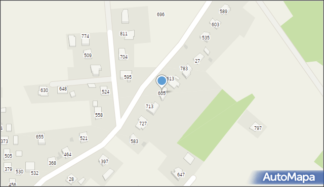 Dębowiec, Dębowiec, 605, mapa Dębowiec