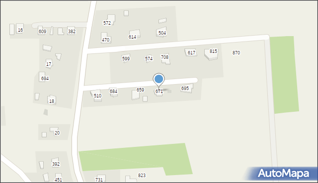 Dębowiec, Dębowiec, 671, mapa Dębowiec