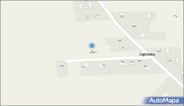 Dębowiec, Dębowiec, 875, mapa Dębowiec
