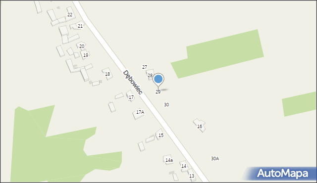 Dębowiec, Dębowiec, 29, mapa Dębowiec